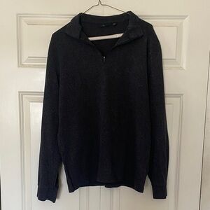 Marc Anthony Dark Gray Zip-Up Sweater